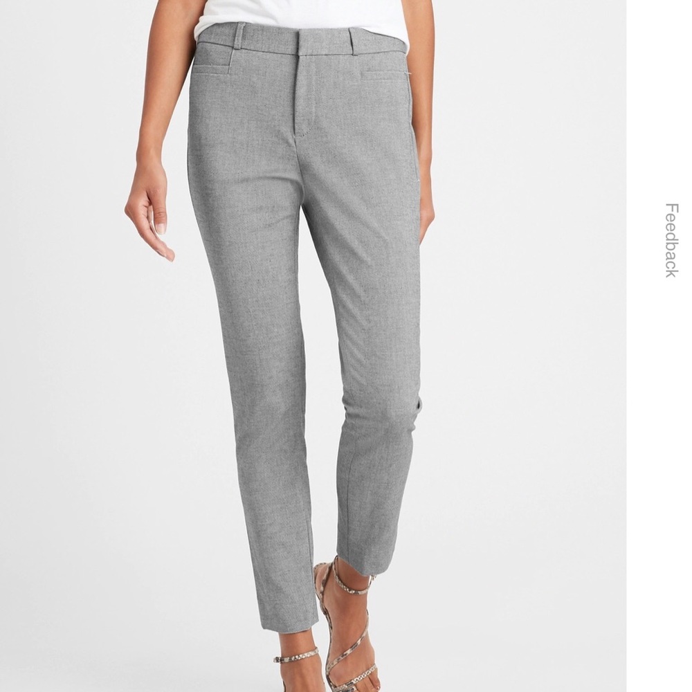 Banana Republic Sloan Skinny Fit Heather Grey Stretch Pant,